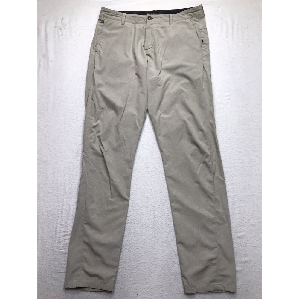 VUORI Aim Pants Men 32x33 Beige Athletic Slim Performance Stretch Chino